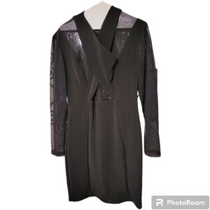 Basic + lus Paris New York vintage black dress Size XL